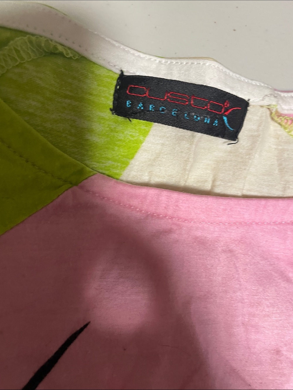 Custo Barcelona Pink & Lime Graphic Long Sleeve Top - Picture 3 of 6